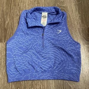 Gymshark Adapt Animal Seamless Racerback Zip Crop